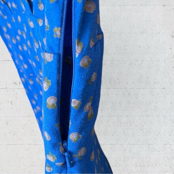 NWT Free People Mia Jumpsuit Blue Floral Size 0 - Picture 7 of 13